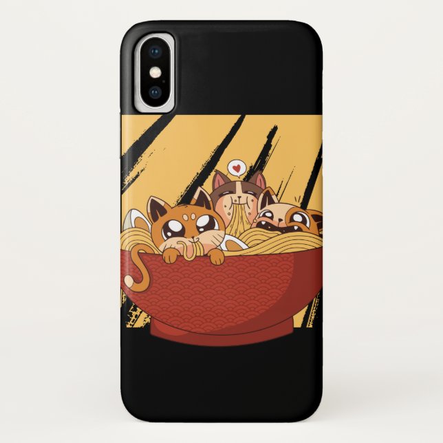 Capa Para iPhone, Case-Mate Gatos De Kawaii Ramen (Verso)