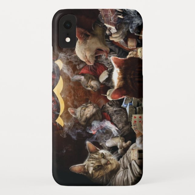 Capa Para iPhone, Case-Mate Gatos jogando pôquer (Verso)