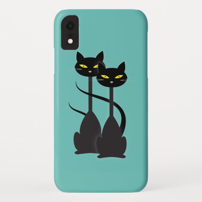 Capa Para iPhone, Case-Mate Gatos Pretos com Pescoços Longos (Verso)