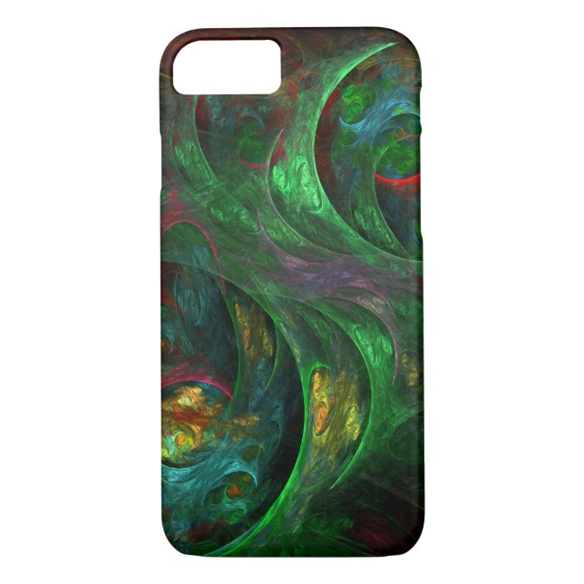 Capa Para iPhone, Case-Mate Genesis Abstrato Art Verde (Verso)