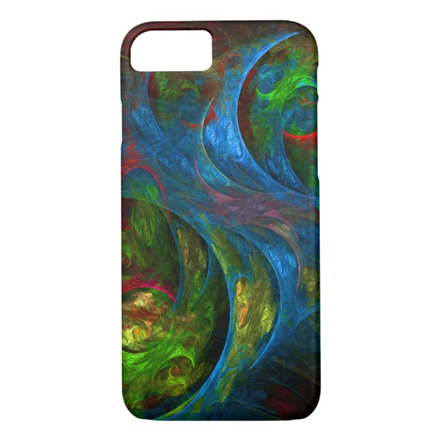 Capa Para iPhone, Case-Mate Genesis Blue Abstrato Art (Verso)