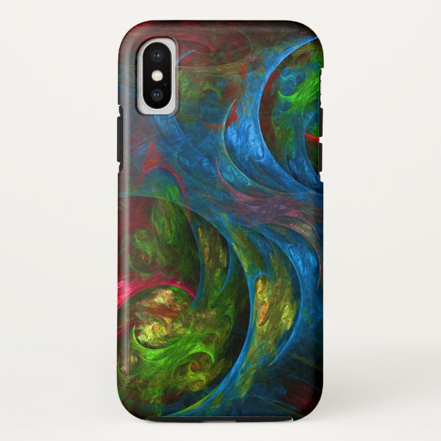Capa Para iPhone, Case-Mate Genesis Blue Abstrato Art (Verso)