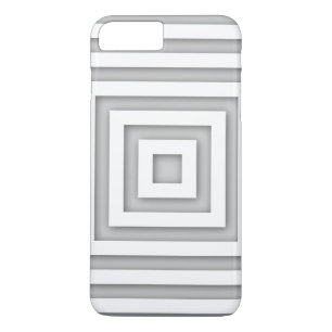 Capa iPhone 8 Plus/7 Plus Geométrico ao quadrado branco
