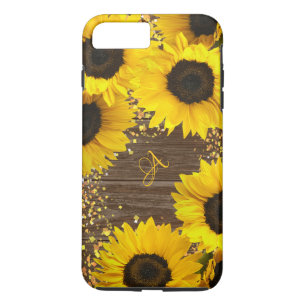 Capa iPhone 8 Plus/7 Plus Girassóis russos e nome