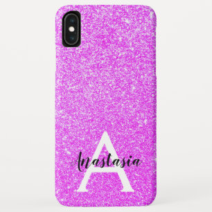 Capa Para iPhone Da Case-Mate Girly Glam Purple Glitter Sparkles Nome do Monogra
