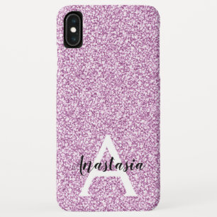 Capa Para iPhone Da Case-Mate Girly Glam Purple Glitter Sparkles Nome do Monogra