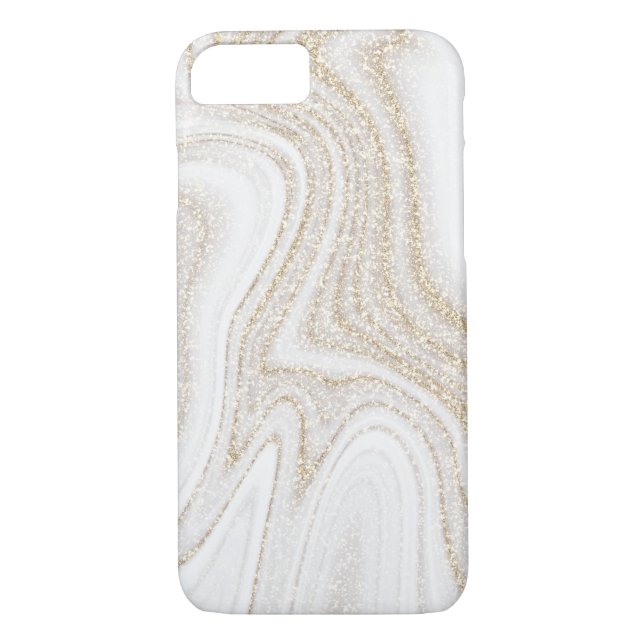 Capa Para iPhone, Case-Mate Glitor de ouro branco-quic moderno (Verso)