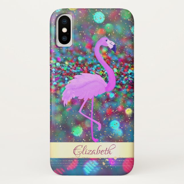 Capa Para iPhone, Case-Mate Glitter Bokeh Confetti Dourado, Flaming- Personali (Verso)