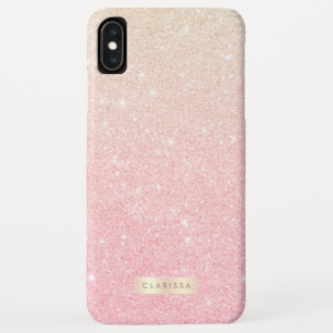 Capa Para iPhone Da Case-Mate Glitter bonito de ouro com gradiente cinzento rosa