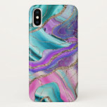 Capa Para iPhone Da Case-Mate Glitter de Agate de Sereia do Unicórnio #1 #marble<br><div class="desc">Glama de Glitter de Agate de Sereia do Unicórnio #1 (Faux Glitter) #marble #decor #art</div>