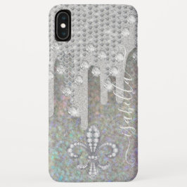 Capa Para iPhone Da Case-Mate Glitter De Prata E Diamantes Na Glitter Do Arco-Ír