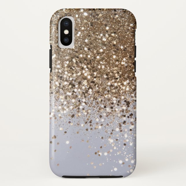 Capa Para iPhone, Case-Mate Glittro Dourado de Grelha Espumante #1 (Verso)