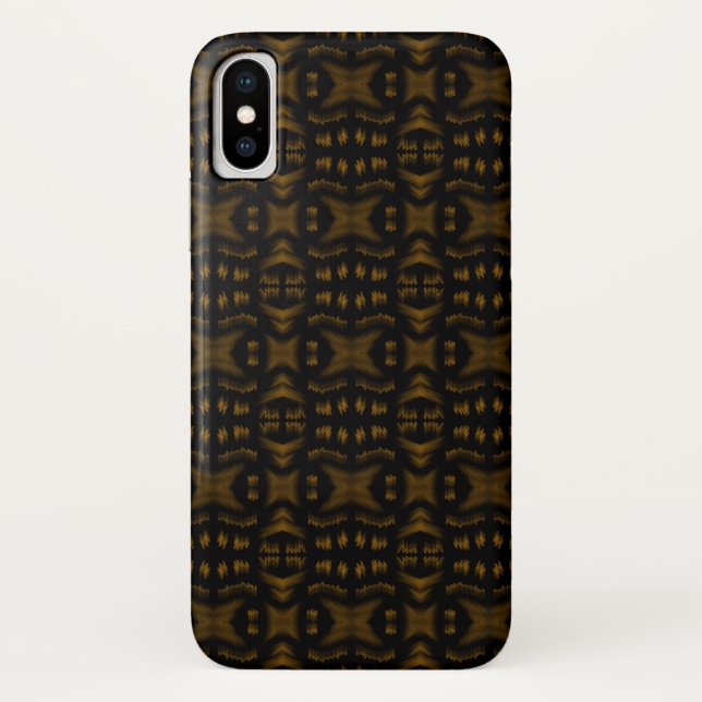 Capa Para iPhone, Case-Mate Golden Obsidian Tribal Ikat Pattern (Verso)