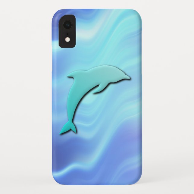 Capa Para iPhone, Case-Mate Golfinho azul elétrico (Verso)