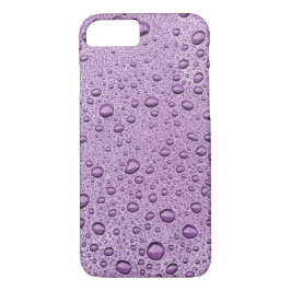 Capa iPhone 8/7 Gotas de água púrpura