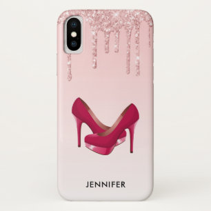 Capa Para iPhone Da Case-Mate Gotejamentos & saltos altos cor-de-rosa modernos