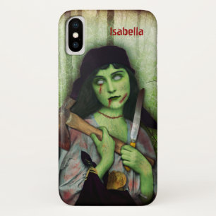 Capa Para iPhone Da Case-Mate Gótica Zombie Girl Halloween Nome do Horror