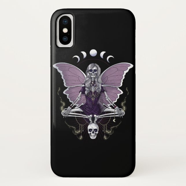 Capa Para iPhone, Case-Mate Gótico Skeleton Butterfly (Verso)