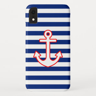 Capa Para iPhone Da Case-Mate Gráfico de Âncora do Estilo Náutico em faixas