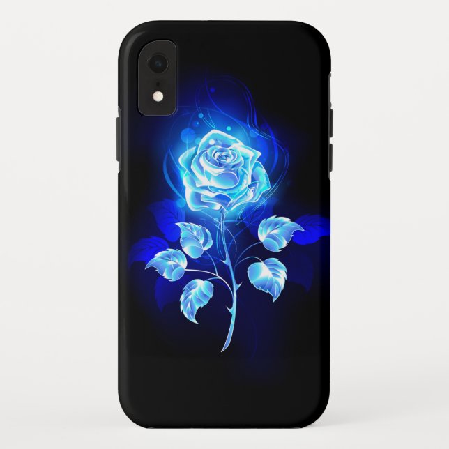 Capa Para iPhone, Case-Mate Gravação de Rosa Azul (Verso)