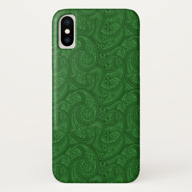 Capa Para iPhone, Case-Mate Green Paisley (Verso)