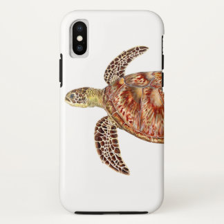 Capa Para iPhone X Green turtle - Tortuga verde Chelonia mydas