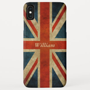 Capa Para iPhone XS Max Grunge Old UK Flag - Excelente UK Union Jack