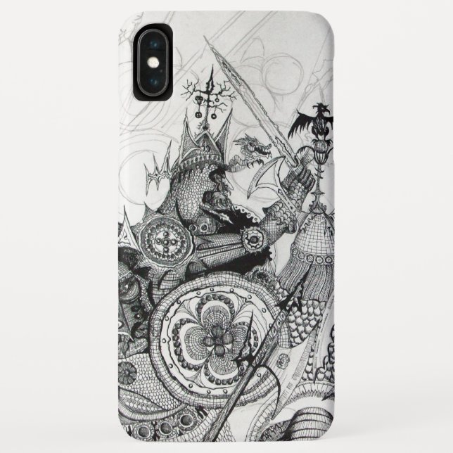 Capa Para iPhone, Case-Mate GUERRAS GÓTICAS Fantasia Branca Negra (Verso)