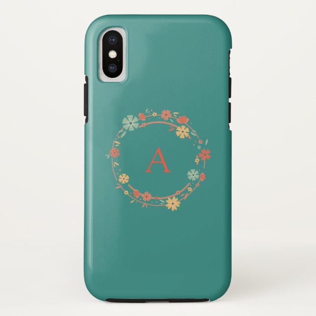 Capa Para iPhone, Case-Mate Guirlanda Floral Moderna Personalizada (Verso)