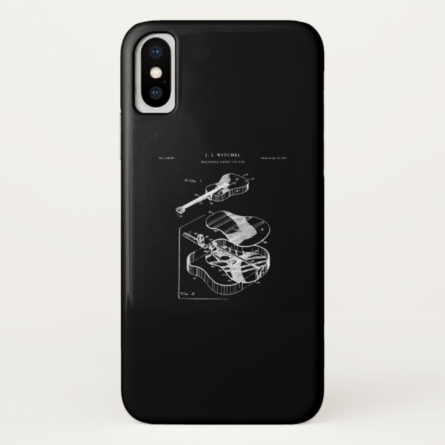 Capa Para iPhone, Case-Mate Guitar Lover | Martin Guitar Patent (Verso)
