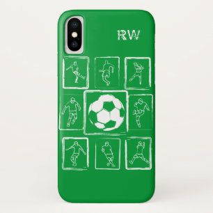 Capa Para iPhone X Habilidades pintadas personalizadas do futebol