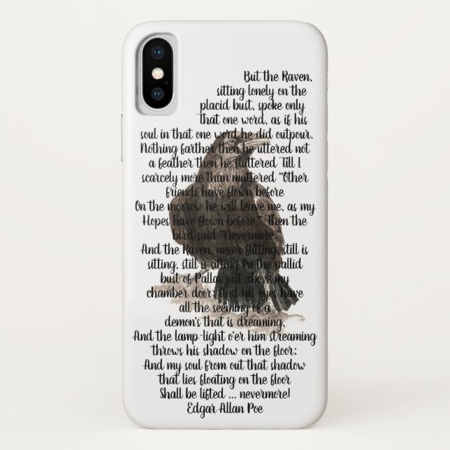Capa Para iPhone, Case-Mate Halloween Edgar Allen Poe Raven Poem (Verso)