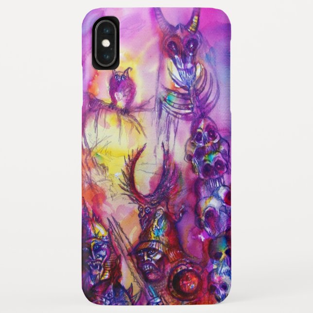 Capa Para iPhone, Case-Mate HALLOWEEN MONSTERS / ORK WAR Red Purple Fantasy (Verso)