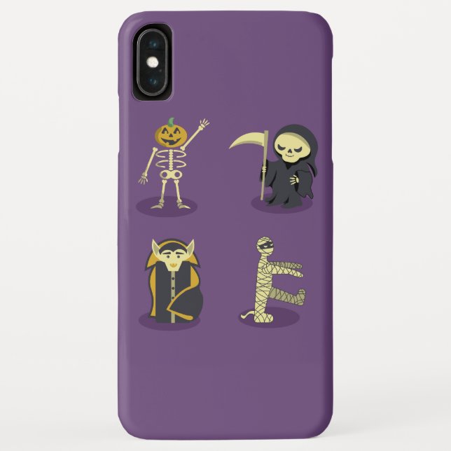Capa Para iPhone, Case-Mate Halloween Skeleton Dracula Mummy Grim Reaper (Verso)