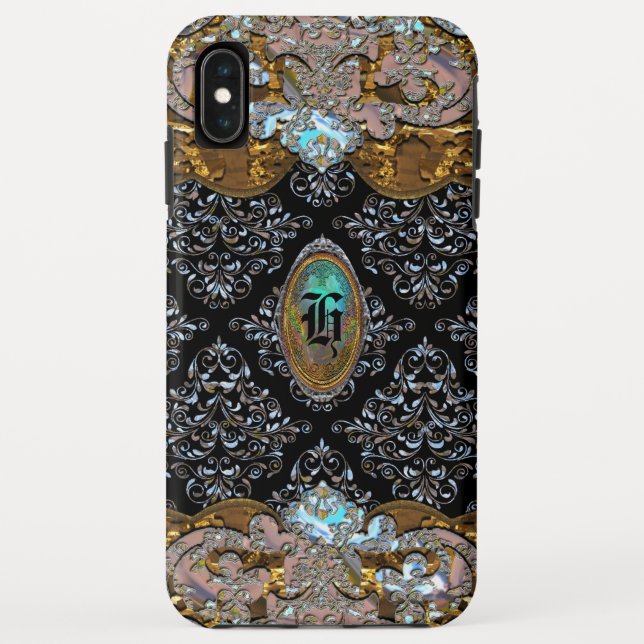 Capa Para iPhone, Case-Mate Hampershire Elegant Monograma Francês Único (Verso)