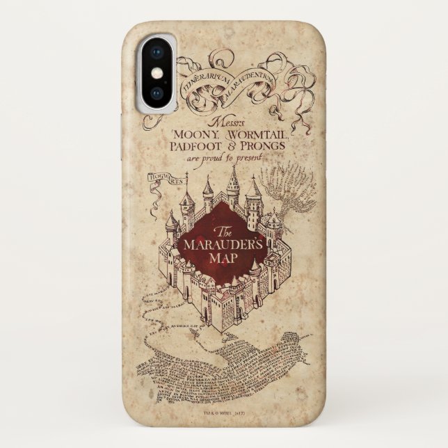 Capa Para iPhone, Case-Mate Harry Potter Spell | Mapa de Marauder (Verso)
