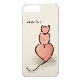 Capa iPhone 8 Plus/7 Plus Heart Cat