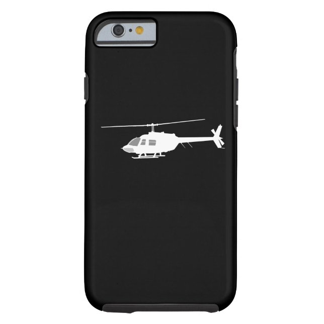 Capa Para iPhone, Case-Mate Helicóptero Chopper - Silhueta Voando Preto (Verso)