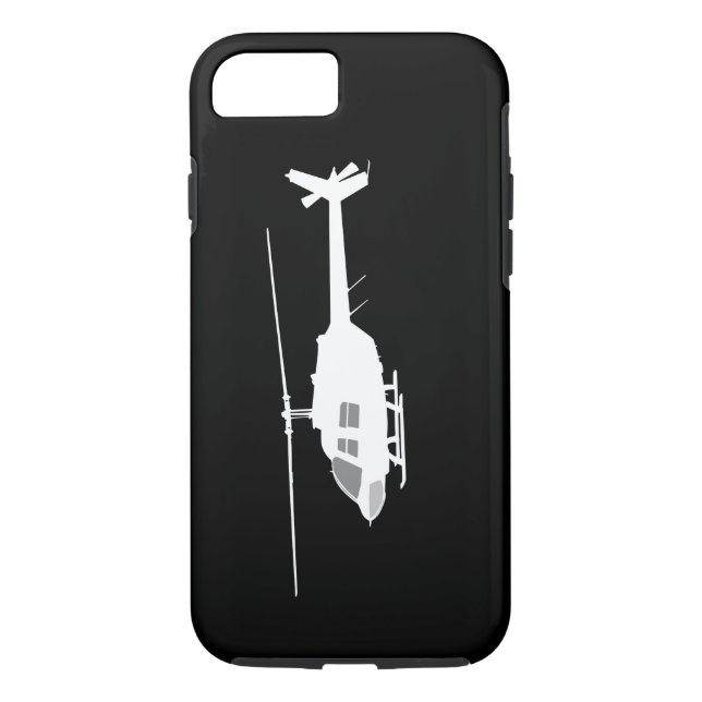 Capa Para iPhone, Case-Mate Helicóptero Chopper - Silhueta Voando Preto (Verso)