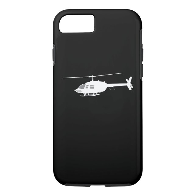 Capa Para iPhone, Case-Mate Helicóptero Chopper - Silhueta Voando Preto (Verso)