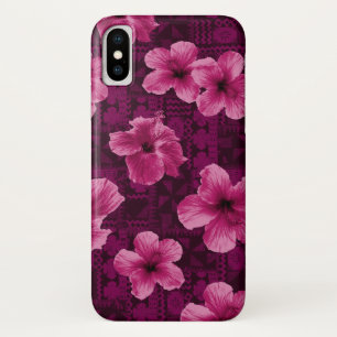 Capa Para iPhone X Hibiscus havaiano tropical do Tapa de Kalalau