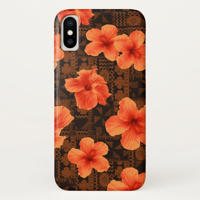 Capa Para iPhone, Case-Mate Hibiscus havaiano tropical do Tapa de Kalalau (Verso)