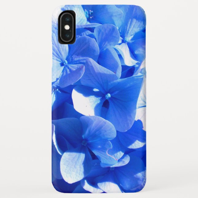 Capa Para iPhone, Case-Mate Hídrangas azuis-florais elegantes-de-cobalto (Verso)