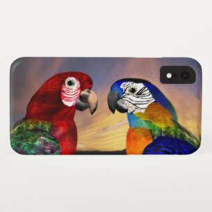 CAPA PARA iPhone XR HIPER PARROS/ARA VERMELHA E AZUL