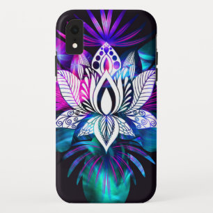 Capa Para iPhone Da Case-Mate Hipster Retro-Tech Teto Roxo De Flor De Lotus Com