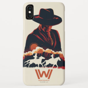 Capa Para iPhone Da Case-Mate Homem de Westworld na silhueta preta do deserto