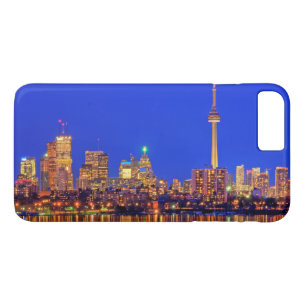Capa iPhone 8 Plus/7 Plus Horizonte de Toronto central à noite