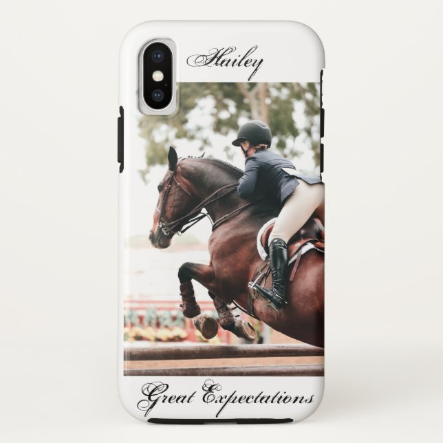 Capa Para iPhone, Case-Mate Horse Show Horse & Rider Equestrian Hunter Jumper (Verso)