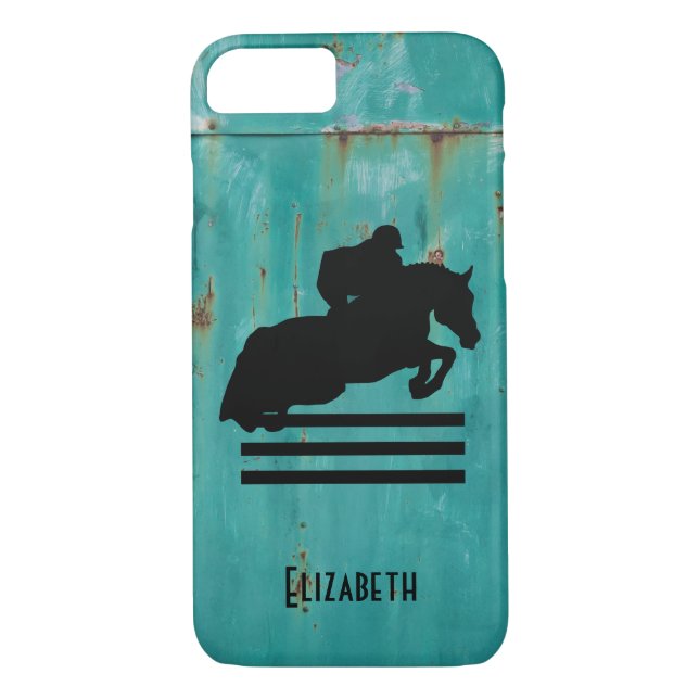 Capa Para iPhone, Case-Mate Horse Show Hunter Jumper Silhouette (Verso)
