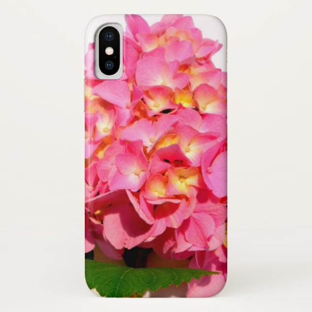 Capa Para iPhone, Case-Mate Hortênsia rosa floral rosa flor (Verso)